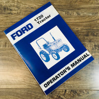 FORD NEW HOLLAND 1720 COMPACT TRACTOR OWNERS OPERATORS MANUAL MAINTENANCE DIESEL