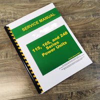 SERVICE MANUAL FOR JOHN DEERE 115 165 248 SERIES POWER UNITS REPAIR TECHNICAL