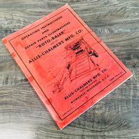 ALLIS CHALMERS AC ROTO BALER OPERATORS AND PARTS MANUAL OWNERS INSTRUCTIONS