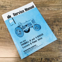 FARMALL H HV SUPER W-4 O-4 I-4 OS-4 TRACTOR SERVICE MANUAL SHOP REPAIR McCORMICK