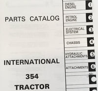 INTERNATIONAL 354 TRACTOR SERVICE REPAIR SHOP MANUAL PARTS CATALOG SET