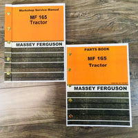 SET MASSEY FERGUSON 165 TRACTOR PARTS SERVICE REPAIR SHOP MANUAL WORKSHOP MF165