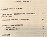 J I CASE TRACTOR PLOWS CHA CHT SERIES 3 4 5 BOTTOM OPERATORS INSTRUCTION MANUAL