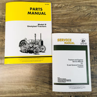 Service Parts Manual Set For John Deere Model D Unstyled Tractor Catalog JD