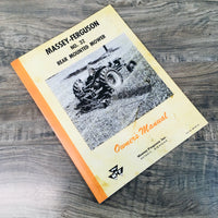 MASSEY FERGUSON No 32 MOWER OPERATORS OWNERS MANUAL BAR SICKLE GUARD MF SECTION