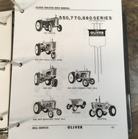 OLIVER 66 77 88 550 660 770 880 TRACTOR SERVICE REPAIR MANUAL SHOP BOOK OVERHAUL