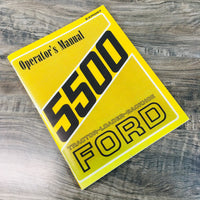 FORD 5500 TRACTOR LOADER BACKHOE OWNERS OPERATORS MANUAL & SUPPLEMENT MANUAL