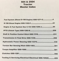 International 504 Gas Tractor Service Parts Manual Set Shop Catalog Book C-153