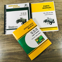 SERVICE PARTS OPERATORS MANUAL SET FOR JOHN DEERE 130 160 LAWN GARDEN TRACTOR SN 100001-Up