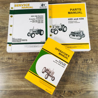 Service Parts Operators Manual Set For John Deere 420 Row-Crop Tractor 100001-