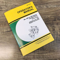 Operators Manual For John Deere 212 214 216 312 314 316 Integral Plow Attachment