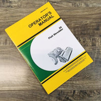 Operators Manual For John Deere 26 Flail Shredder Owners Book Maintenance JD