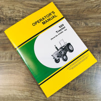 Operators Manual For John Deere 920 Tractor Owners Book Maintenance SN 61402L-Up