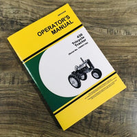 Operators Manual For John Deere 430 Tricycle Tractor Owners Book 140001-Up JD