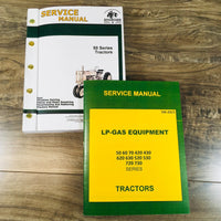 Service Manual Set For John Deere 50 520 530 LP-Gas Tractor Repair Shop Book