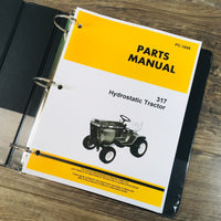 Service Parts Operator Manual Set For John Deere 317 Hydrostatic Tractor 156001-