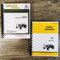 Service Parts Manual Set For John Deere 301 Tractor Repair Shop Catalog Repair