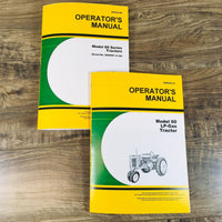 Operators Manual For John Deere 60 LP-Gas Tractor Owners Set Book Maintenance JD