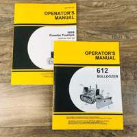 Operators Manual Set For John Deere 1010 Crawler Dozer 612 Owners Book 31001-Up