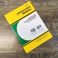 Operators Manual For John Deere 24 & 26 Fertilizer Attachment for 88 Cultivator