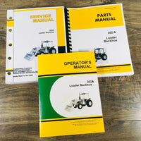 Service Parts Operators Manual Set For John Deere 302A Loader Backhoe JD 302-A