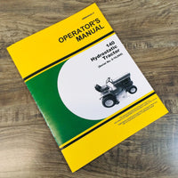 Operators Manual For John Deere 140 Hydrostatic Tractor Owners SN 0-10000