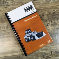 Case 721 Wheel Loader Operators Manual Owners Book Maintenance Adjustments More