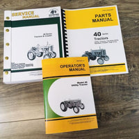 Service Parts Operators Manual Set For John Deere 40 Utility Tractor Repair JD