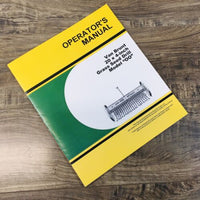 Operators Manual For John Deere OO Van Brunt Grass Seed Drill 20x4 Owners Book