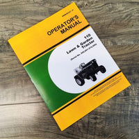 Operators Manual For John Deere 110 Lawn Garden Tractor Owners 250001-272000 JD