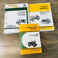 Service Parts Operators Manual Set For John Deere 430 Hi-Crop & Special Tractor