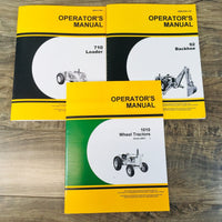 Operators Manual Set For John Deere 1010 Wheel Tractor Backhoe Loader 42001-UpJD