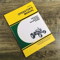 Operators Manual For John Deere 430 Series Tractor With LP-Gas Owners Book Jd