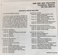 Service Manual For John Deere 4650 4850 Tractor Repair Shop Technical With Tabs