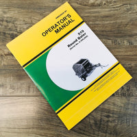 Operators Owners Manual For John Deere 510 Round Baler Maintenance S/N 0-390000