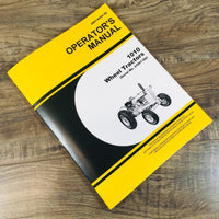 Operators Manual For John Deere 1010 Wheel Tractor Owners Book SN 31001-UP JD