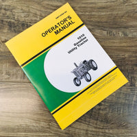 Operators Manual For John Deere 1010 Gas Utility Tractor Owners Book Maintenance