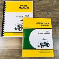 Parts Operators Manual Set For John Deere 301A 301-A Loader Tractor Owners Book