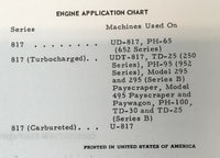 INTERNATIONAL 817 SERIES CARBURETED & DIESEL ENGINES SERVICE MANUAL REPAIR SHOP