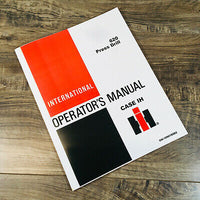 INTERNATIONAL 620 GRAIN DRILL OPERATORS MANUAL OWNERS BOOK MAINTENANCE BOOK