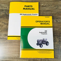 PARTS OPERATORS MANUAL SET FOR JOHN DEERE 400 HYDROSTATIC TRACTOR BOOK CATALOG