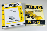 FORD 555 TRACTOR LOADER BACKHOE OWNERS OPERATORS SERVICE REPAIR SHOP MANUAL