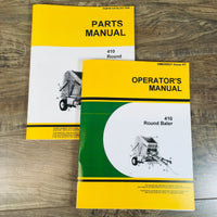 PARTS OPERATORS MANUAL SET FOR JOHN DEERE 410 BALER OWNERS CATALOG BOOK