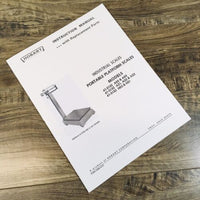 Hobart 41-3132 A02 A03 Portable Platform Scale Owners Operators & Parts Manual