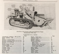 PARTS MANUAL FOR JOHN DEERE 1010 CRAWLER LOADER ONLY CATALOG BOOK SCHEMATIC