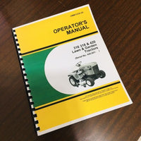 OPERATORS MANUAL FOR JOHN DEERE 316 318 420 LAWN GARDEN TRACTOR BOOK SN 420,001-