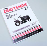 CRAFTSMAN 917.259556 LAWN MOWER GARDEN TRACTOR OWNERS OPERATORS PARTS MANUAL