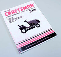 CRAFTSMAN 917.252550 LAWN MOWER GARDEN TRACTOR OWNERS OPERATORS PARTS MANUAL-01.JPG