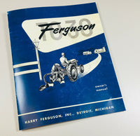 MASSEY FERGUSON TO-30 TRACTOR OWNERS OPERATORS MANUAL BOOK MAINTENANCE