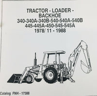 FORD 340 340A 340B LOADER BACKHOE TRACTOR PARTS MANUAL CATALOG BOOK ASSEMBLY